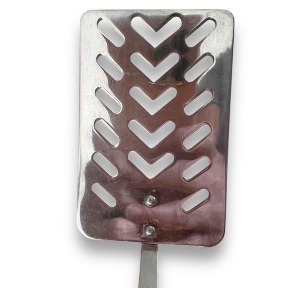 Vintage 70s Stainless Steel Slotted Spatula Japan Kitchen Utensil Mid Century - Picture 3 of 7